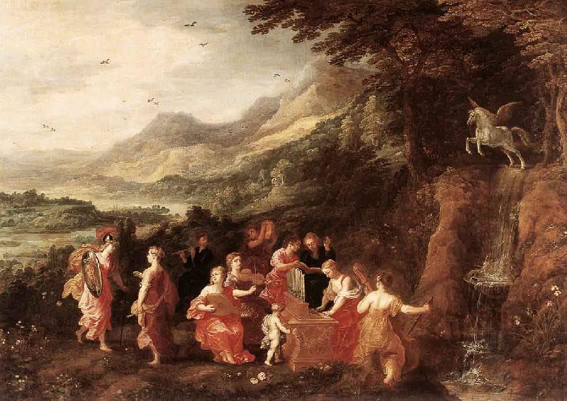 Joos de Momper Helicon or Minervas Visit to the Muses oil painting image